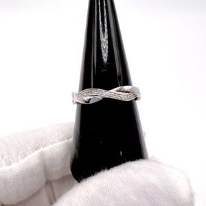 .925 Sterling Silver Braided Band w/Cz’s